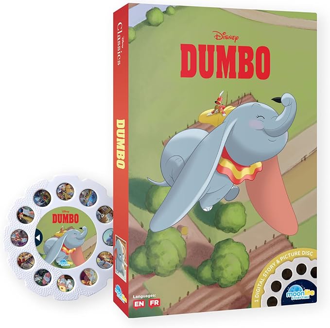 Moonlite Storytime - Disney's Dumbo Storytime Disc - A Magical Way to Read Together - Projector Not Included - Digital Story w/ Sound FX - Learning Gifts for Kids Ages 1 Year & Up