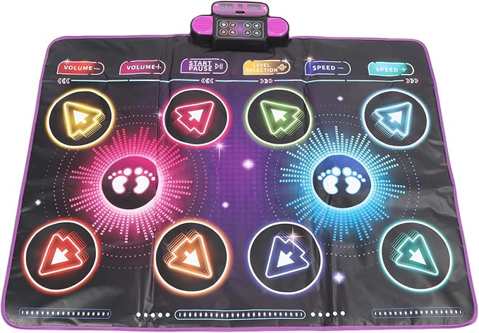 Dance Mat, Double Player Electronic Dance Mat for Kids Adults Toddlers, Interactive Dancing Game Pad, Music Playmat for Girls Boys 5 6 7 8 9 10 11 12 Year Old