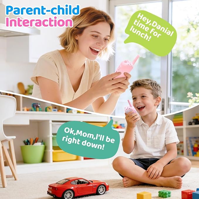 Video Walkie Talkies for Kids Toys, for Grandkids, 2 Pack HD Kids Walkie Talkies Long Range Toddler Camera Games, Parent-Child Interaction Girl Outdoor Toys