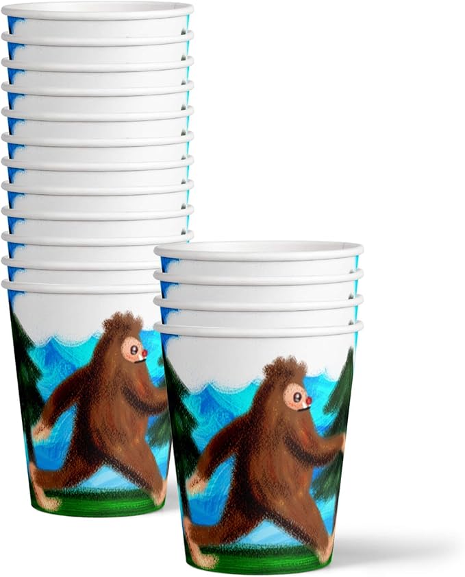 Birthday Galore Bigfoot Themed Party Supplies for Kids and Adults - Fun Celebration Set with Plates, Napkins, Cups, Tableware, Quick Setup, Colorful Decorations for Every Birthday Events - Kit for 16