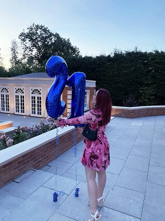 Night Blue Number 1 Balloon 40 inch, Number 1 Birthday Balloon for Boy Girl, Night Blue Foil One for 1st 10 11 12 16 18 Birthday Party, Anniversary Celebration Number Balloons Decorations