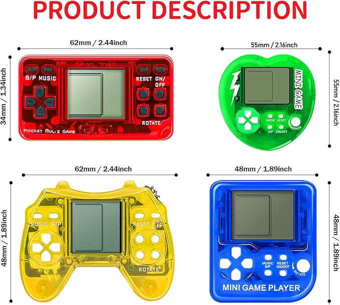 12Pcs Video Game Party Favors, Valentines Day Gifts Mini Video Game Birthday Decorations Game Keychains, Return Gifts for Birthday Party Supplies for Kids Classroom Prizes