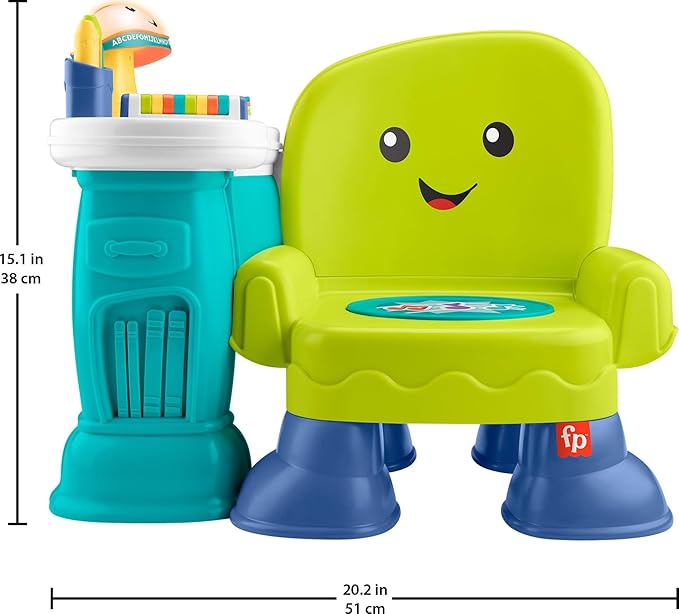 Fisher-Price Toddler Toy Laugh & Learn Song & Story Learning Chair with Music Lights & Activities for Kids Ages 1+ Years (Amazon Exclusive)