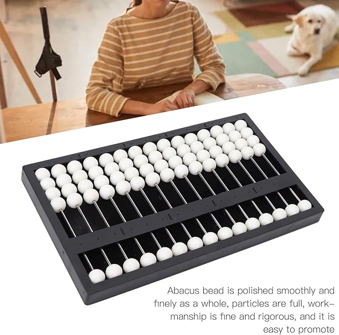 The Blind Abacus, Professional 15 Row Braille Learning Tool Portable Mathematic Concepts Blind Abacus with Tactile Signs for Early Education Math Concept Learning