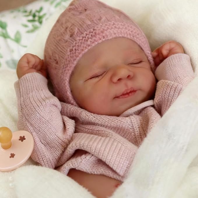 Anano Full Silicone Baby Doll-18 in Reborn Baby Dolls Silicone Full Body, Realistic Babys Doll Girl, Anatomically Correct Newborn Babys, Real Life Reborn Dolls with Accessories