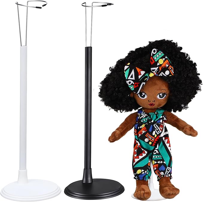 UPKOCH 18 Inch Doll Stand Adjustable Plastic Display Holder 3Pcs Set for 17 to 18 Inch Dolls Action Figures Collectible Display and Storage