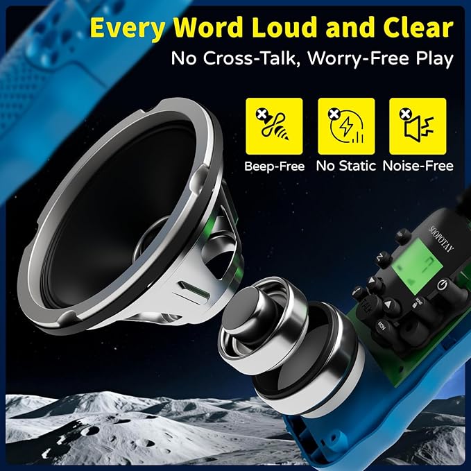 Rechargeable Walkie Talkies for Kids, Easter Basket Stuffers/Easter Gifts for Kids, Walkie Talkie Toys for Girls Boys, Outdoor Toys Games for Kids, Gifts for 3 4 5 6 7 8 9 10 Year Old Girls Boys