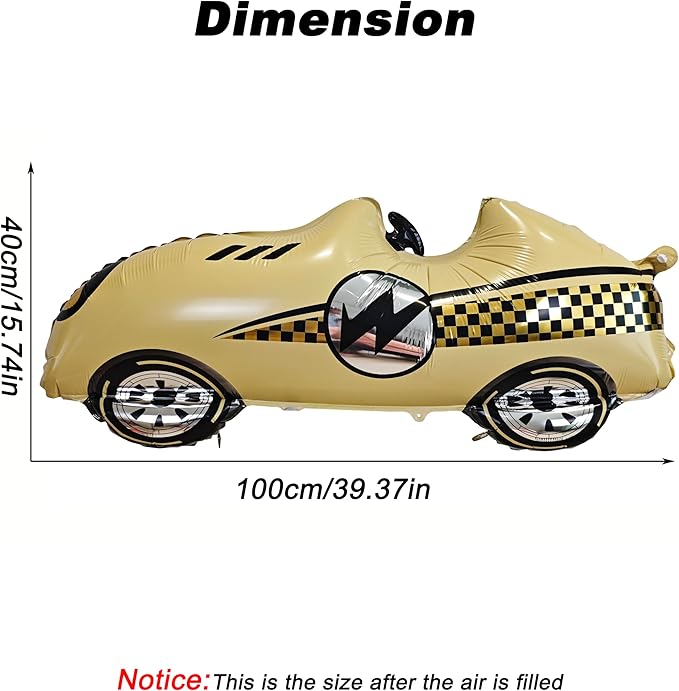 3D Self standing Race Car Tire Foil Balloon car balloons for birthday boy race Themed party Baby Shower Decorations Supplies