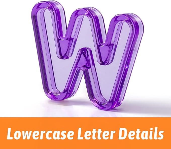 78 Pcs Plastic Letters for Kids – 3 Sets of Lowercase Alphabet Letters, Translucent Toys for Light Table, Ideal Light Box Accessories for Toddlers