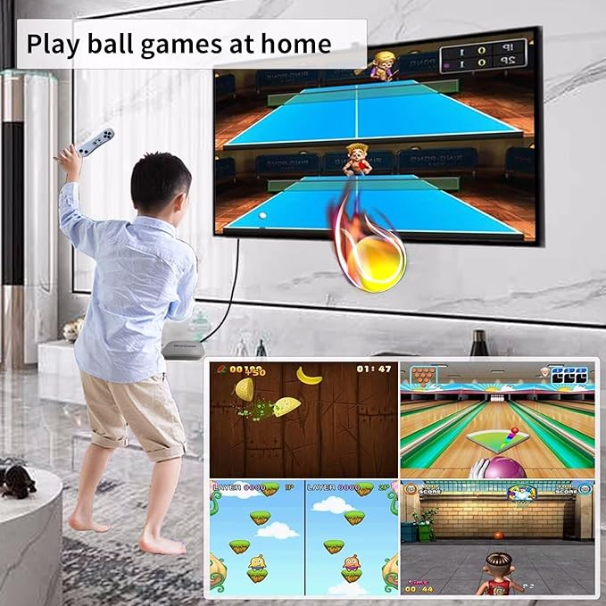 TV Game Console Built in 100+ Gam ES, Video Game Machine with 2.4G Wireless Gamepad Somatosensory Control, USB Plug and Play, Kid & Adult Interactive& Puzzle Games,Grey