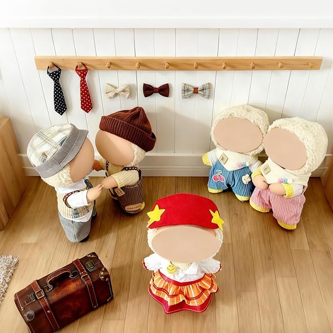 Clothes for Doll, 5 Pack Doll Outfits for 17cm Doll, Perfect for Play and Display, Accessories for Doll's Collectors, (No Dolls) (Set 2)