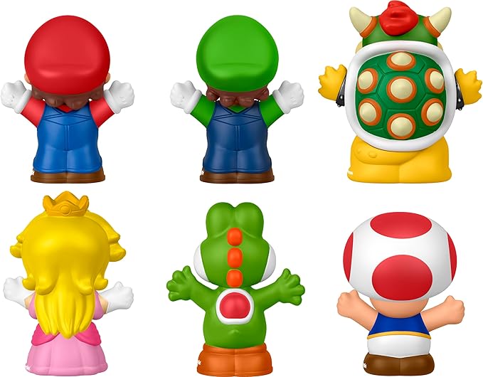 Fisher-Price Little People Toddler Toy My Mario 6-Piece Character Figure Set for Preschool Pretend Play Kids Ages 18+ Months