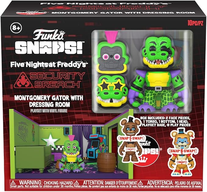 Funko Five Nights at Freddy's (FNAF) Snap: Montgomery Gator with Dressing Room - Collectable Vinyl Figure - Gift Idea - Official Merchandise - for Kids & Adults