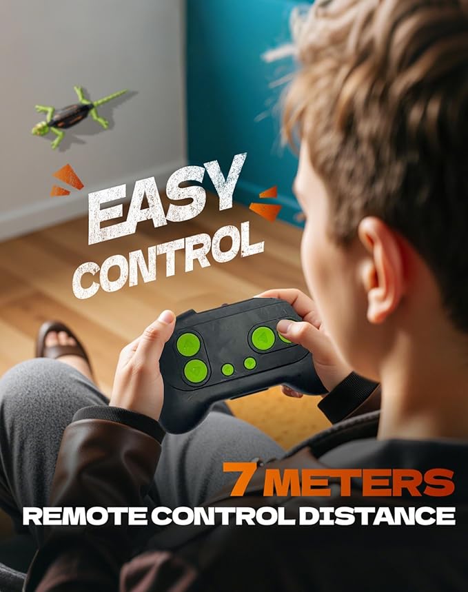 Lizard Toy,2025 New Lizard - Play Pack,Floor & Wall Driving Dual Mode,Wall Crawling Gecko Remote Control Electric LizardToy with LED Glowing Eyes,Wall Climbing RC Gecko Toy for Kids (A1)
