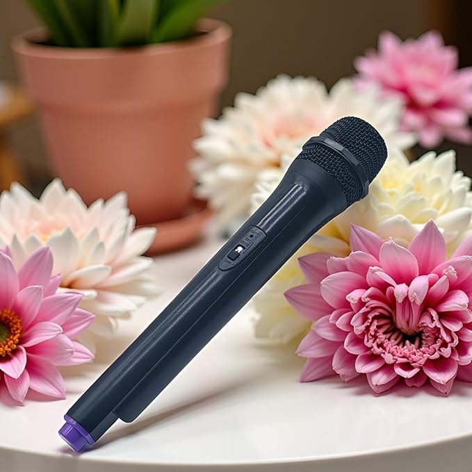 Fake Microphone Plastic Realistic Microphone Simulate Speech Practice Prop for Karaoke Fun Stage or Costume Prop Birthday Party Accessory(Random Color on The Bottom)