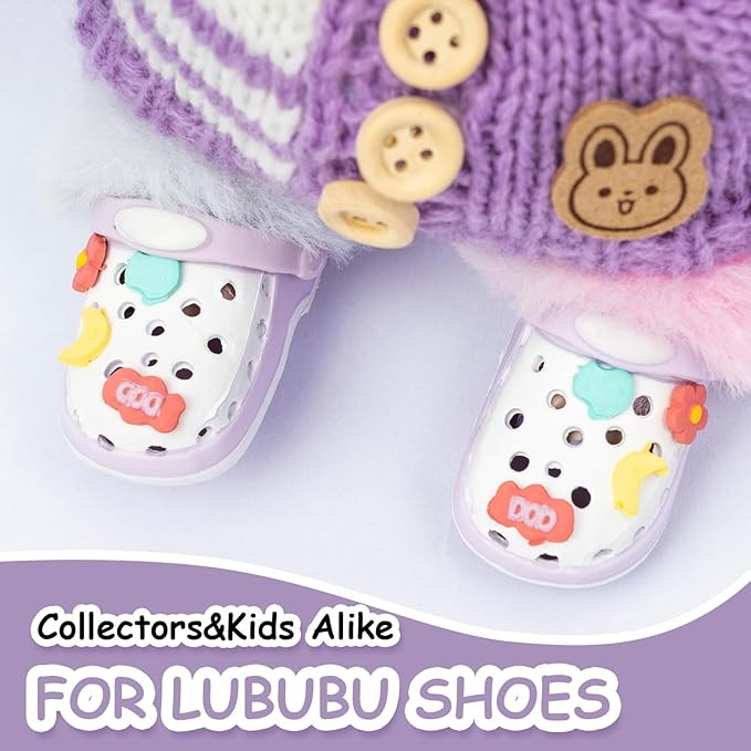 Summer Sandals for Dolls Open Toe Slippers, Cute Accessories Easter Gifts for Photography, Display & Collectors Age Limit 15+ Accessories Easter Gifts（Purple）