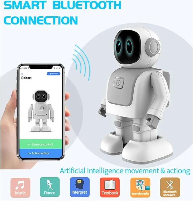 SmartyBot Smart Interactive Robot Toy – Programmable & App-Enabled STEM Robot for Kids, Voice & Motion Control, Educational Coding & Play, for Ages 5+