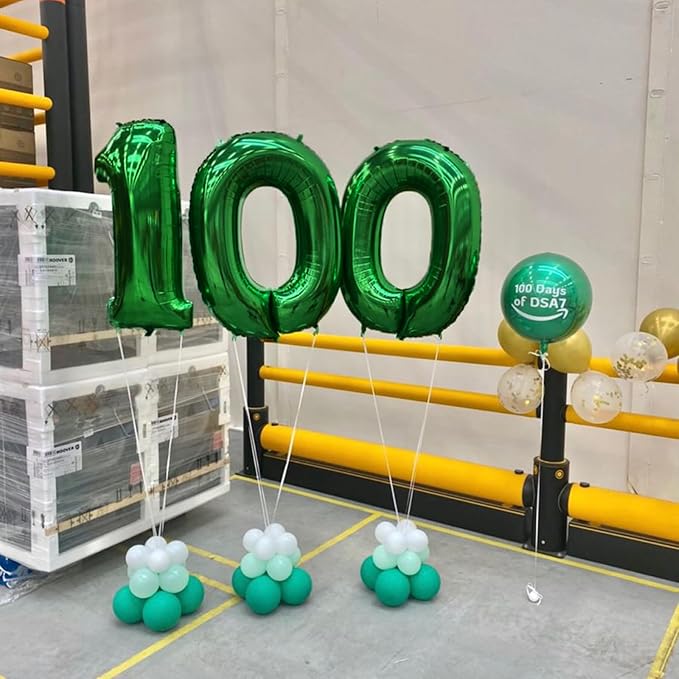 40 Inch Green Number 10 Digital Balloon,Jumbo Mylar Foil Helium Balloon for 10 Balloons for Birthday Party,Wedding Anniversary Party Decorations