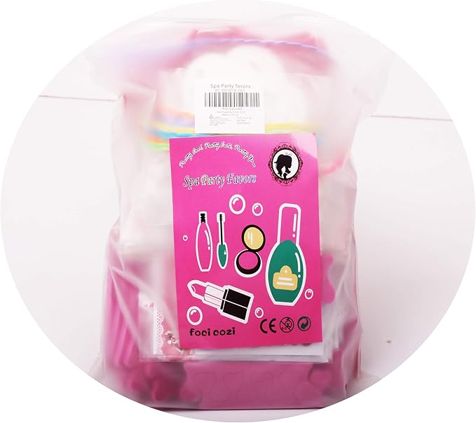 Spa Party Favors for Girls Multiple Spa Party Supplies (12 Tote Bags, 12 MINI Emery Boards,12 Colored Hair Clip Braids, 24 Toe Separators, 12 Body Jewels, 12 Unicorn Nail Decal Sets) with 1 or More