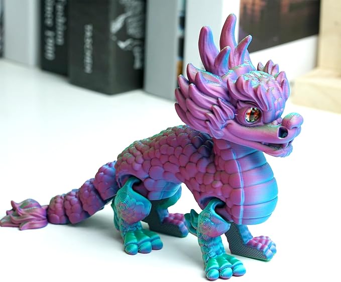 3D Printed Kylin Model,Flexible Animals Toy Statue,Movable Joints,Home Office Decor,Interesting Toys for Autism/ADHD,Festival Gifts toco,Fidget Toys, Executive Desk Animals Toy