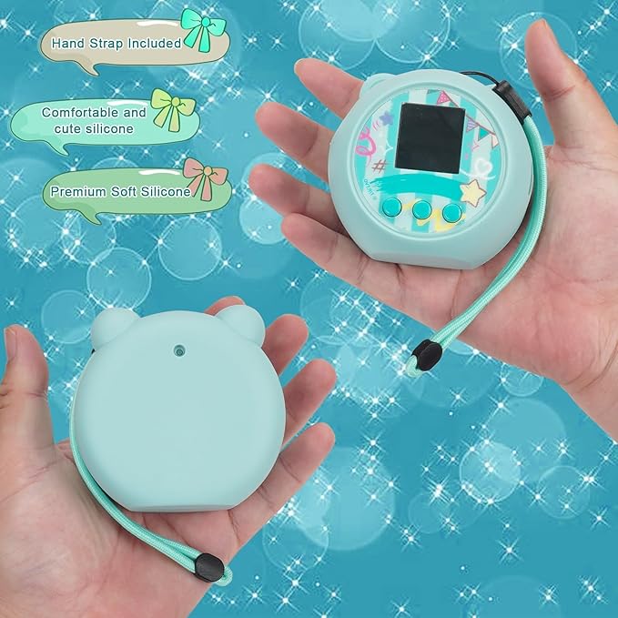 YouKnow Silicone Case Compatible with Punirunes Interactive Digital Toy, Protective Skin Sleeve for Punirunes Virtual Electronic Pets Accessories (Case Only) (Teal)