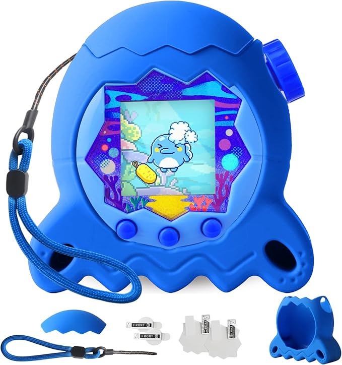 Silicone Case for Tamagotchi Paradise Electronic Pet(Blue)