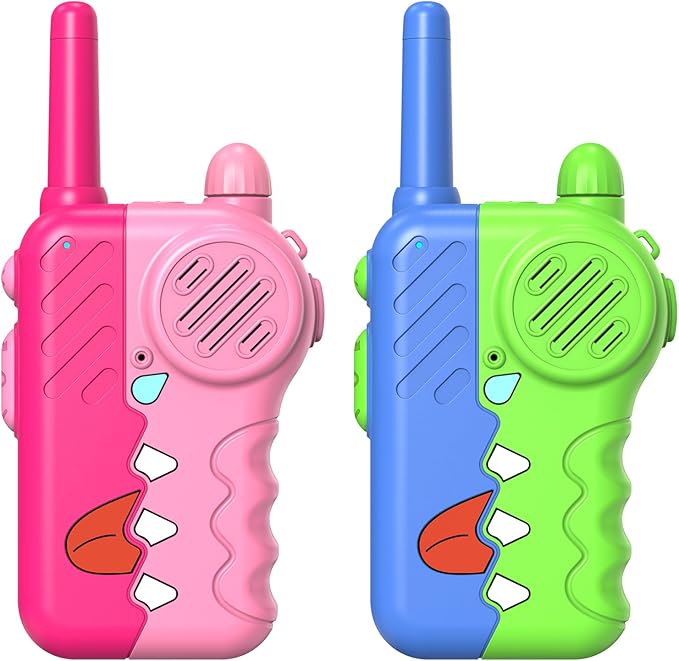 W1 Walkie Talkies for Kids,Single Channel Kids Walkie Talkies with Flashlight Lanyard,3 Miles Range Toys Walkie Talkie for Outside/Camping/Hiking (2-Pack)
