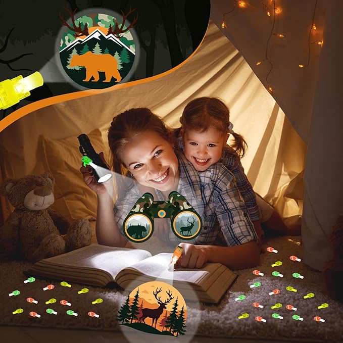 36Pcs Hunting LED Finger Lights Camo Hunting Party Favors Glow in the Dark Light Up Finger Lights Hunter Themed Toys Bulk for Kids Birthday Party Goodie Bag Stuffer Birthday Gifts Classroom Prize