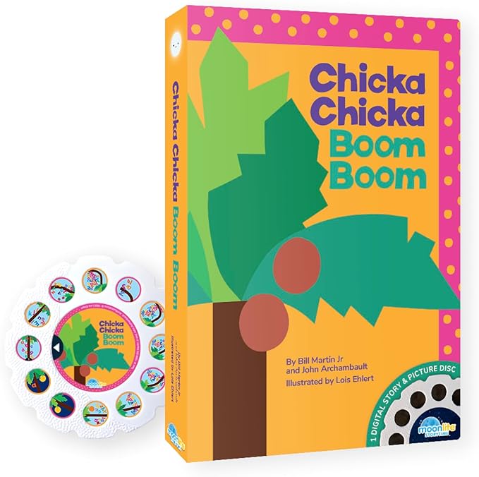 Moonlite Storybook Reels For Flashlight Projector, Kids Toddler | Chicka Chicka Boom Boom | Single Reel Pack Story for 12 Months and Up