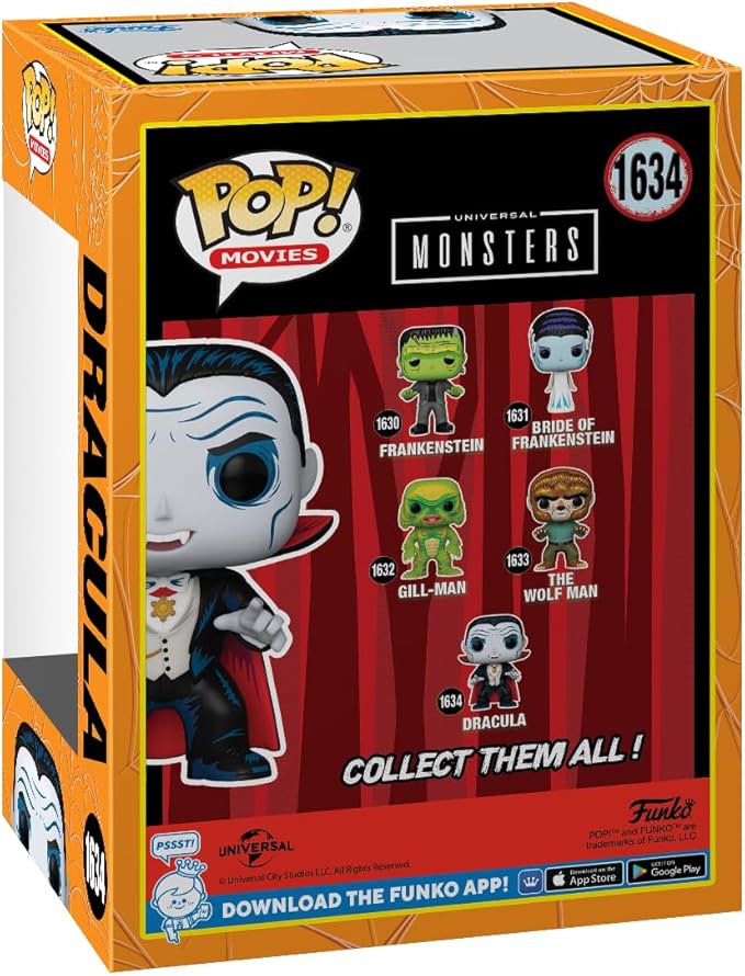 Funko POP! Movies: Universal Monsters - Dracula - Collectable Vinyl Figure - Gift Idea - Official Merchandise - for Kids & Adults - Horror Fans - Model Figure for Collectors and Display