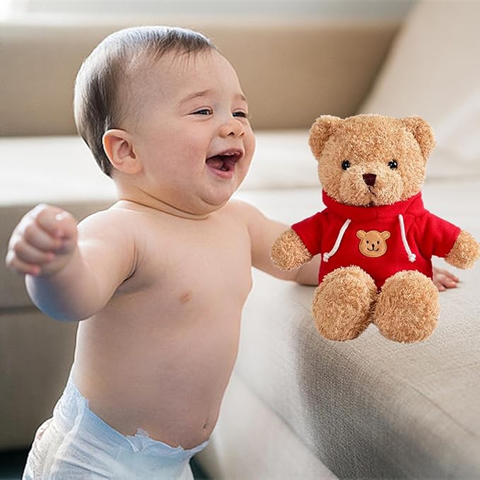 11.8" Teddy Bear Stuffed Animals Plush Bear Doll Kids Boys Girls Animal (Red Bear)