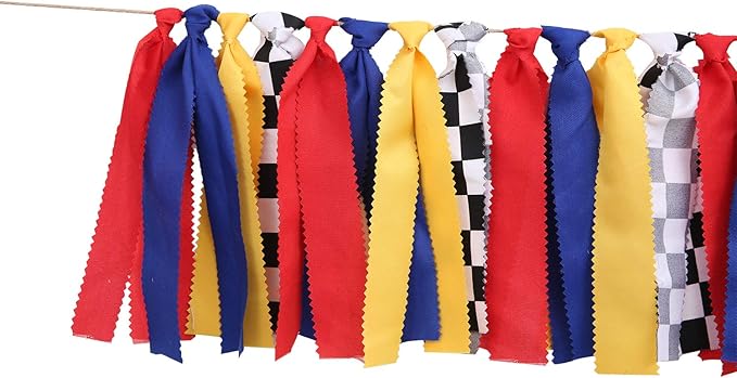 First Birthday Party Supplies - Race Car Banner For Photo Booth Props And Backdrop Cake Smash, Best 1st Party Decorations For Kids (1st Race Car Birthday Banner)