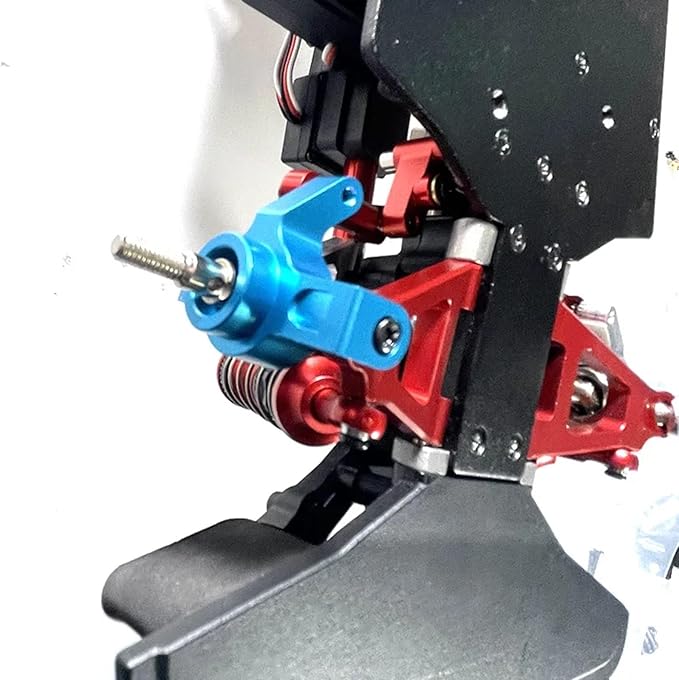 RC Car Accessories for Mxj for Hyper for Go 1/14 14301 14302 Upgraded Metal Steering Cup Block Remote Control Car Modified Accessories Parts(Red)
