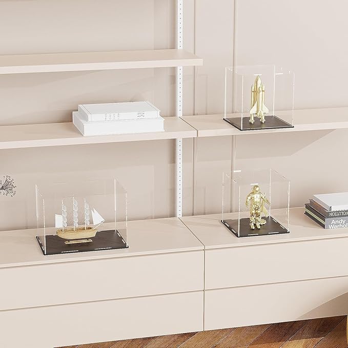 Large Display Case for Display, Clear Acrylic Box for Showcase Collectibles Action Figures Home Storage & Organizing Toys, 16" L x 13" W x 13" H