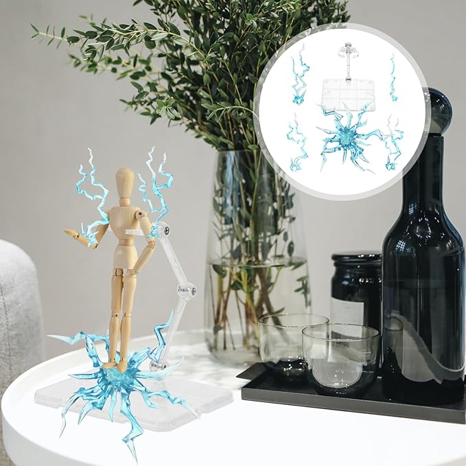 Figure Stand Set Clear Plastic Action Figure Holder with Stable Base for Displaying and Organizing Toy Models and Collectible Figurines