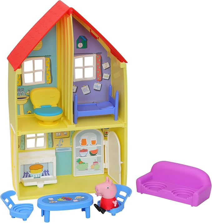 Peppa Pig Peppa’s Adventures Family House Playset, Includes Figure and 6 Fun Accessories, Preschool Toy for Ages 3 Up