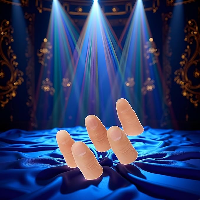 Xinjincang 5Pcs/Set Complexion Magic Trick Fingers Fake Thumb Tips Stage Show Prop Prank Magic Kits and Accessories Novelty and Gag Games, Small