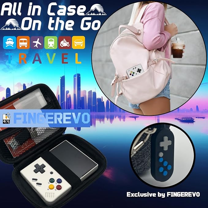 Miyoo Mini Plus Handheld Game Console 3.5-inch 640*480 IPS Screen 3000mAh Miyoo-mini+ with Portable Case White