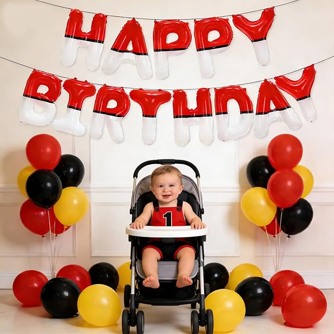 Happy Birthday Banner Balloons Foil Letters Signs Party Decorations Supplies for Boys Grils