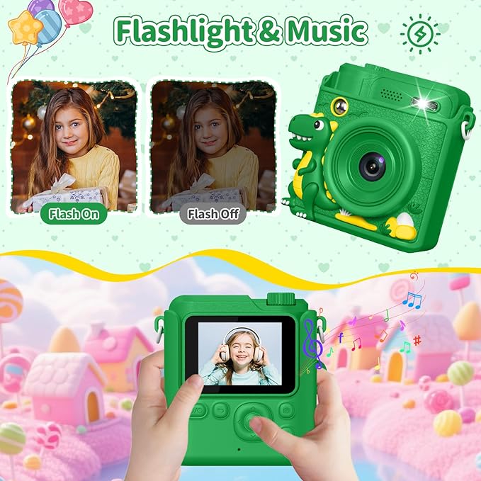 Kids Camera Gifts for Girls Boys - Christmas Birthday Xmas Gift for Girl Boy Age 3 4 5 6 7 8 9 10 11 12 Year Old - Instant Print Digital Toys Ages 3-5 6-8 8-12 Years Olds - Toddler Learning Kid Toy
