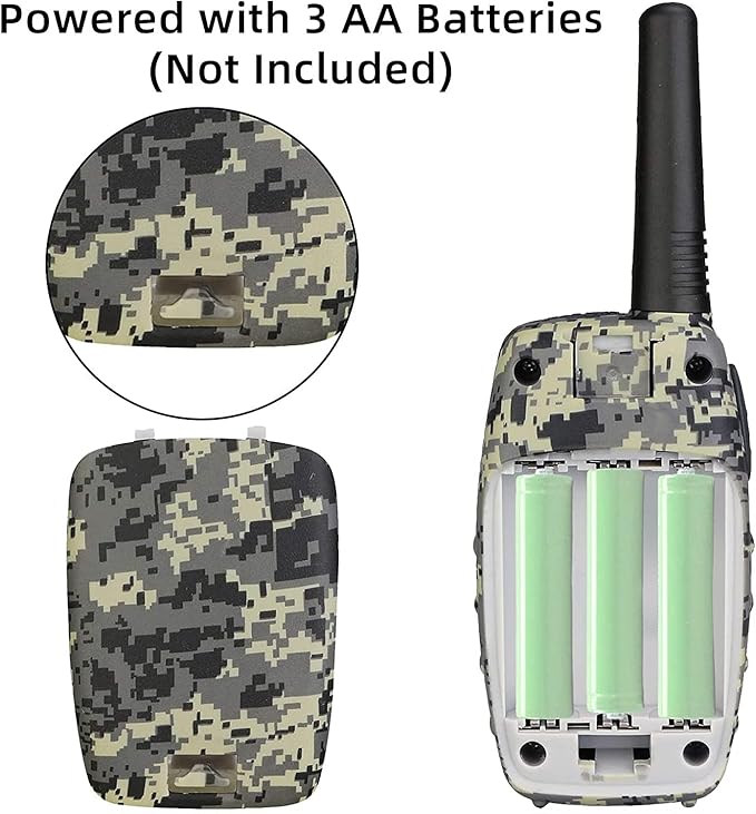 Retevis RT628 Kids Walkie Talkies, Army Toys for 5-13 Year Old Boys Girls, FRS Walkie Talkie, TR604 AM FM Radio, Battery Operated Portable, Plug in Wall, for Senior
