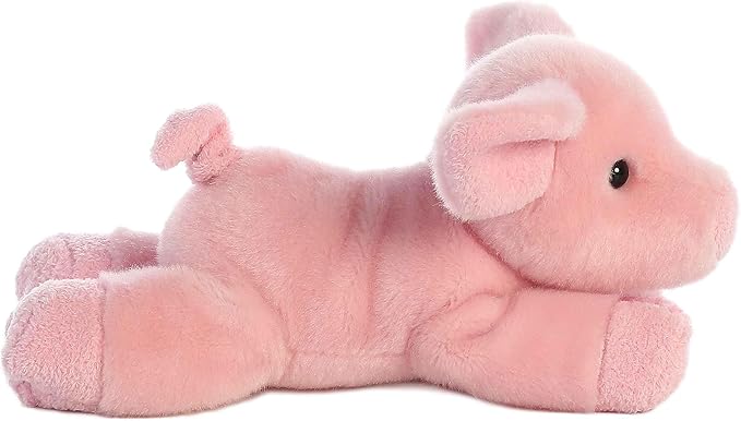 Aurora® Adorable Mini Flopsie™ Pickles Piglet™ Stuffed Animal - Mini Companions Ready for Playful Adventures - for Kids All Ages, Toddlers, Adults, and Families - Pink 9 Inches