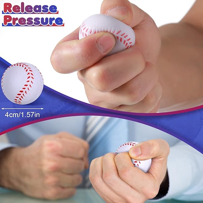 MTLEE Baseball Party Favors Set Includes Themed Paper Goodies Bags Gift, Silicone Bracelets, Mini Foam Baseball for Team Birthday Party Supplies