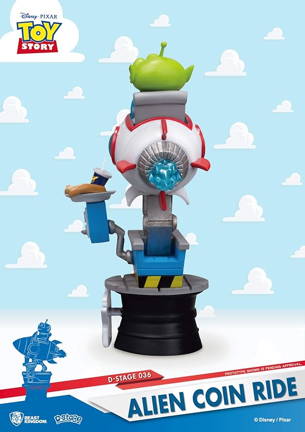 Beast Kingdom Toy Story: Alien Coin Ride Ds-036 D-Stage Series Statue, Multicolor