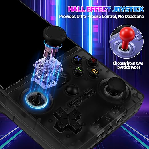 UYTGXEN XF40V Retro Handheld Game Console with 2*Detachable Long Joysticks, 4.0-Inch HD IPS Screen Retro Gaming Console, Preloaded Classic Games with Multiple Emulator, Pocket Video Gaming