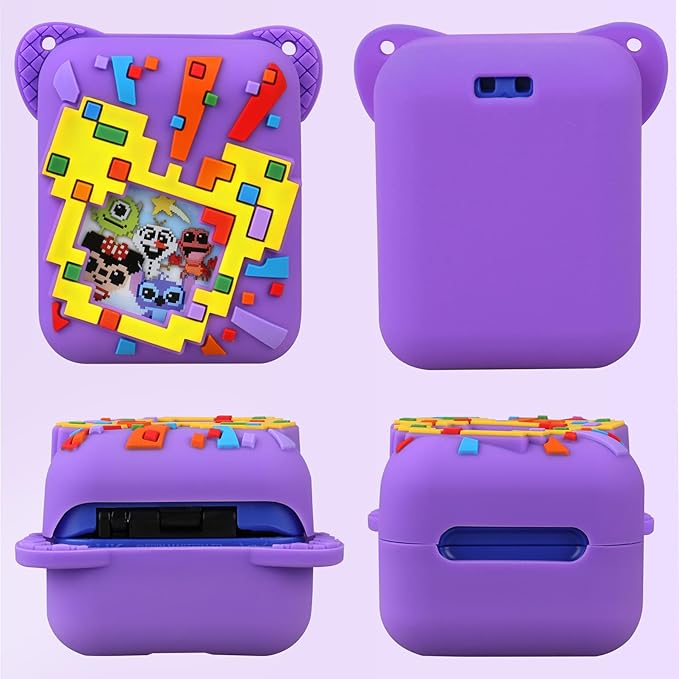 Silicone Cover Case for Bitzee Disney Interactive Toy, Soft Silicone Protective Bag, Protective Skin Sleeve for Bitzee Virtual Electronic Pets Accessories, Purple