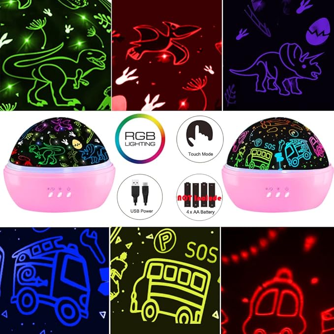 Dinosaur Toys for Girls,Dino Projection 2 in 1 Car Toys for 2-10 Year Kids,Easter Toy Chirstmas Xmax Birthday Gifts