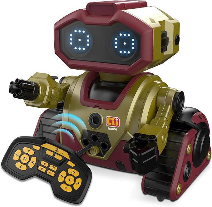 Robot Toys,Rechargeable Remote Control Robot with GestureSensing,Auto-Demonstration, Music and Dance,Birthday Gift for Kids(Gold)