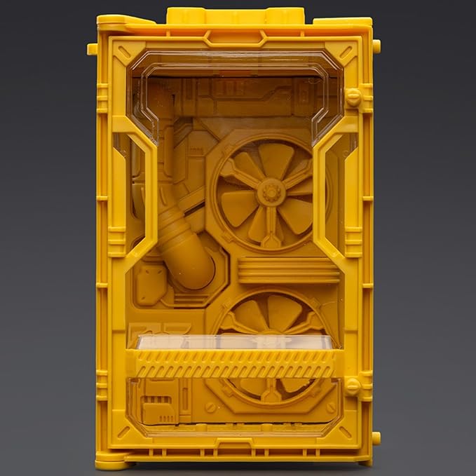 JOYTOY 5'' Display Box,Action Figures Display Case - Individual Soldier Hangar Display Case - Surge Yellow A - Dustproof Collectibles Box Ages 15+