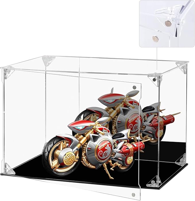 Display Case for Collectibles Assemble Clear Acrylic Box Alternative Glass Case for Display Action Figures Home Storage Organizing Toys (40x30x30cm B)